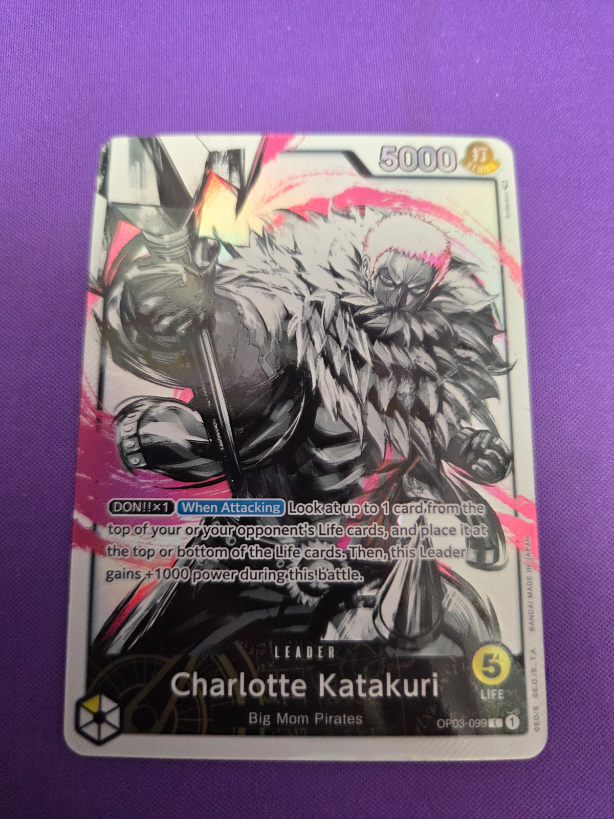 Charlotte Katakuri (099) (Alternate Art) (OP03-099) - Pillars of Strength Foil (Cabinet-NM)