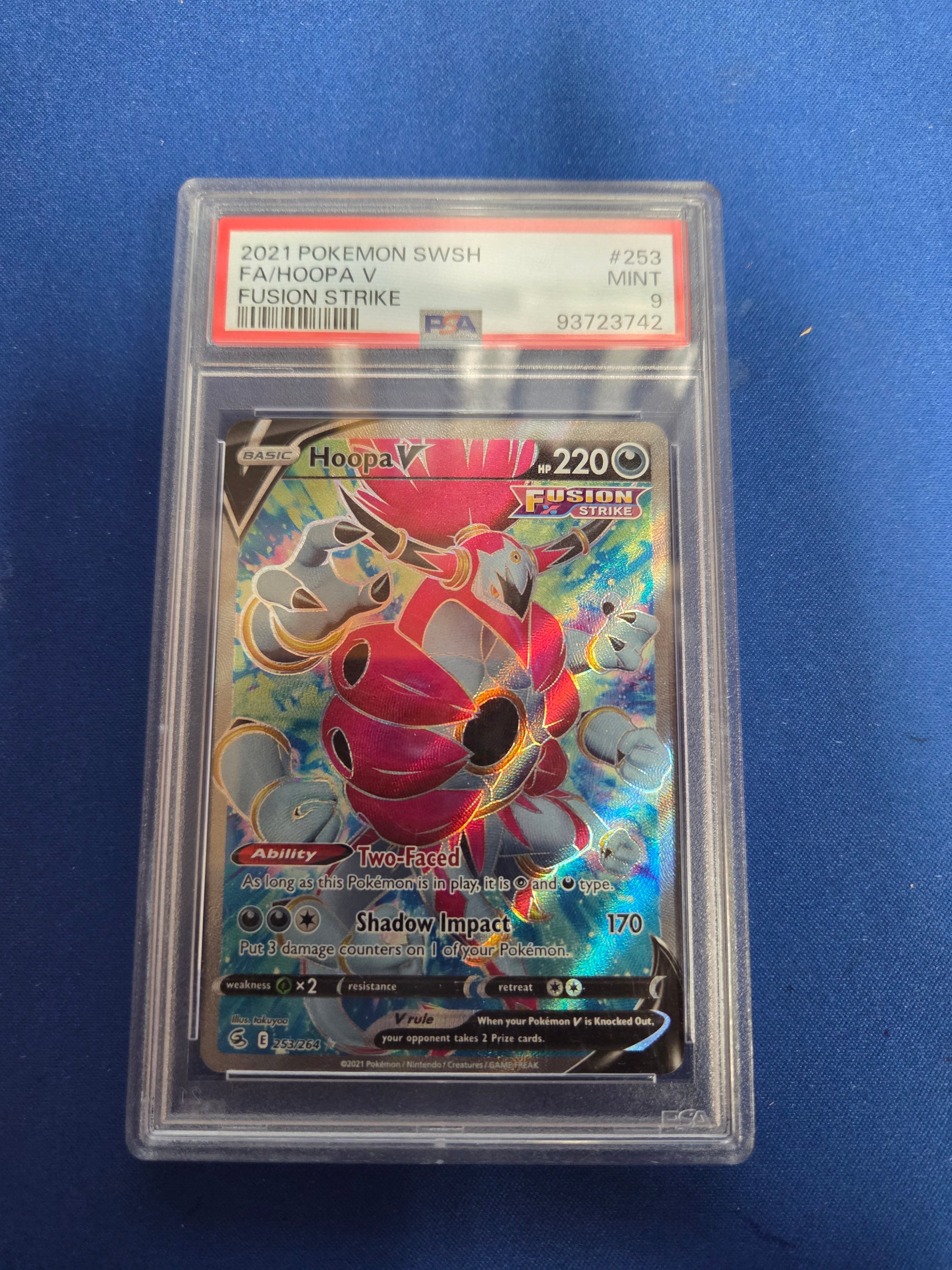 PSA 9 Hoopa Fusion strike #253 (Cabinet-NM)