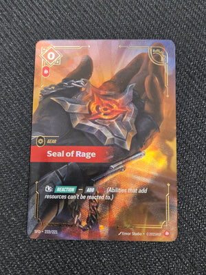 Seal of Rage (Overnumbered) (222/221) - Spiritforged Foil (Cabinet-NM)