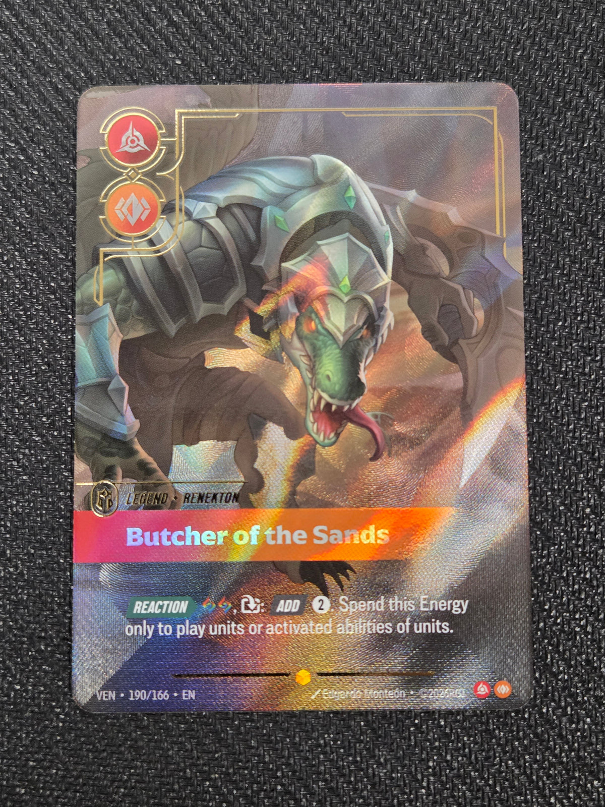 Renekton - Butcher of the Sands (Overnumbered) (190/166) - Vendetta Foil (Cabinet-NM)