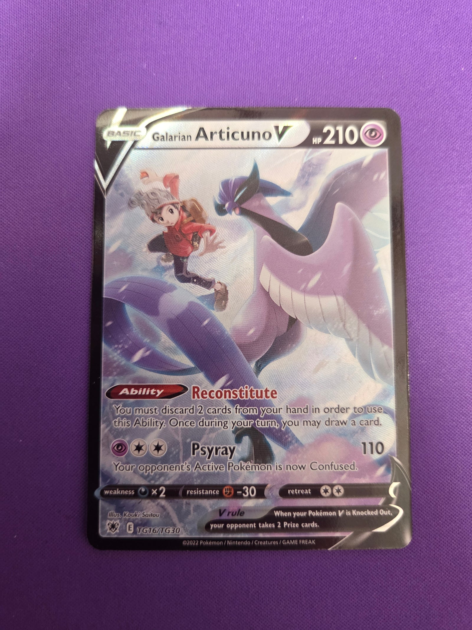 Galarian Articuno V (TG16)/30 Ultra Rare Holofoil (Cabinet-NM)
