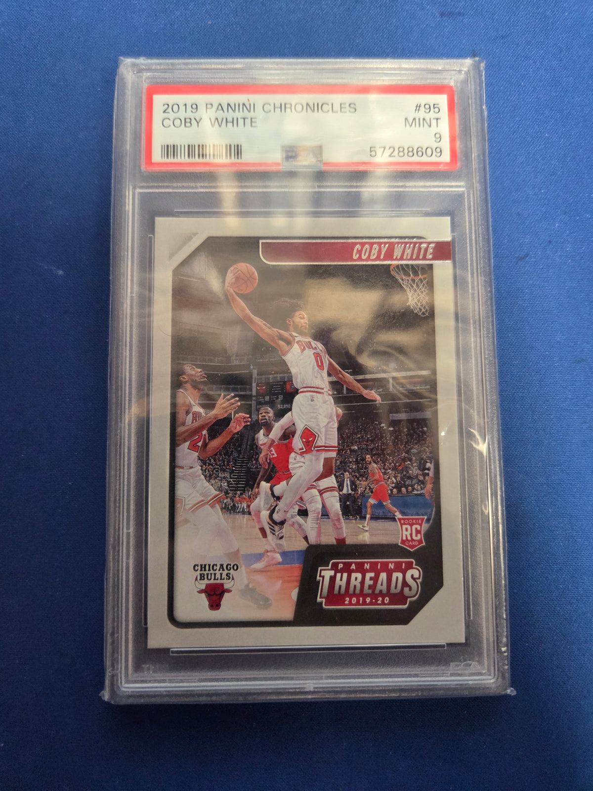 Psa 9 Coby White Panini Chronicles #95 Rookie card (Cabinet)