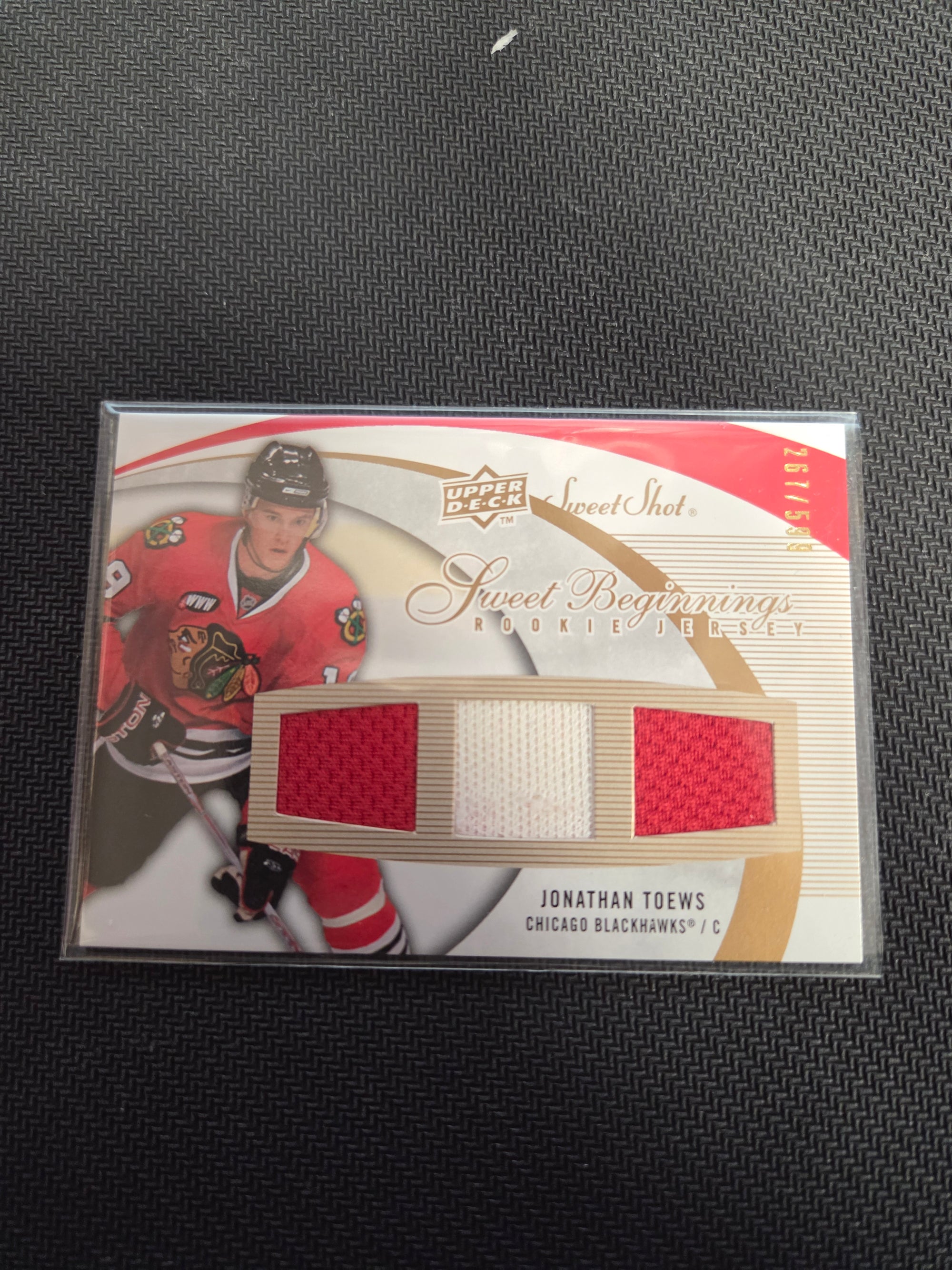 Jonathan Toews Sweet beginnings #102 /599 (cabinet)