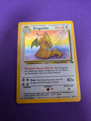 Lightly Played Dragonite (4)/62 Holo Rare Unlimited Holofoil (Cabinet-LP)