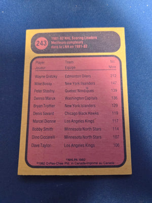 Wayne Gretzky 1981-1982 Scoring Leader #243 (cabinet-NM)