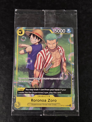 Roronoa Zoro Sealed (Set Sail Event) (OP10-113) - One Piece Promotion Cards (Cabinet-NM)