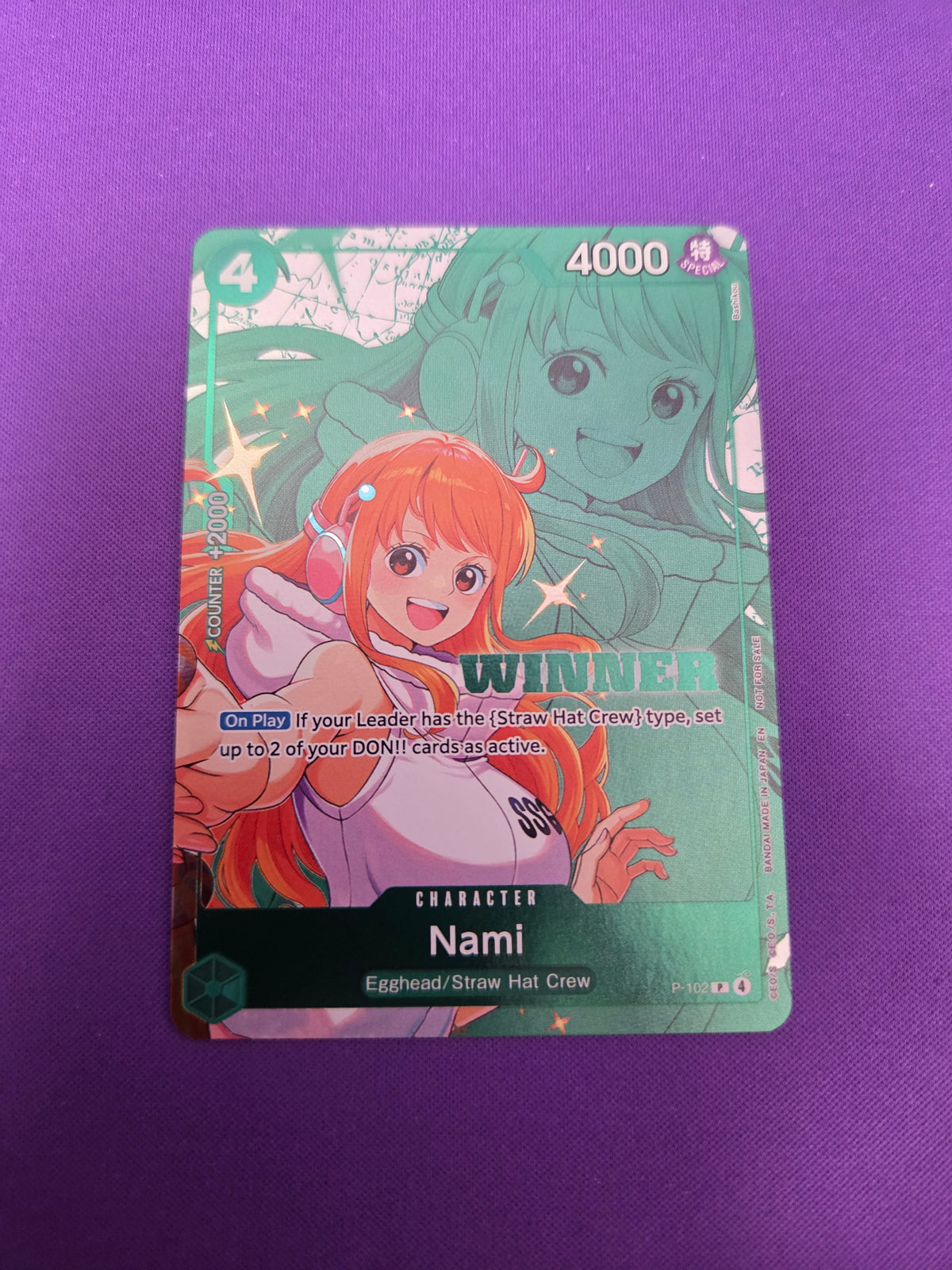 Nami (Winner Pack 2026 Vol. 2) (P-102) - One Piece Promotion Cards Foil (Cabinet-NM)