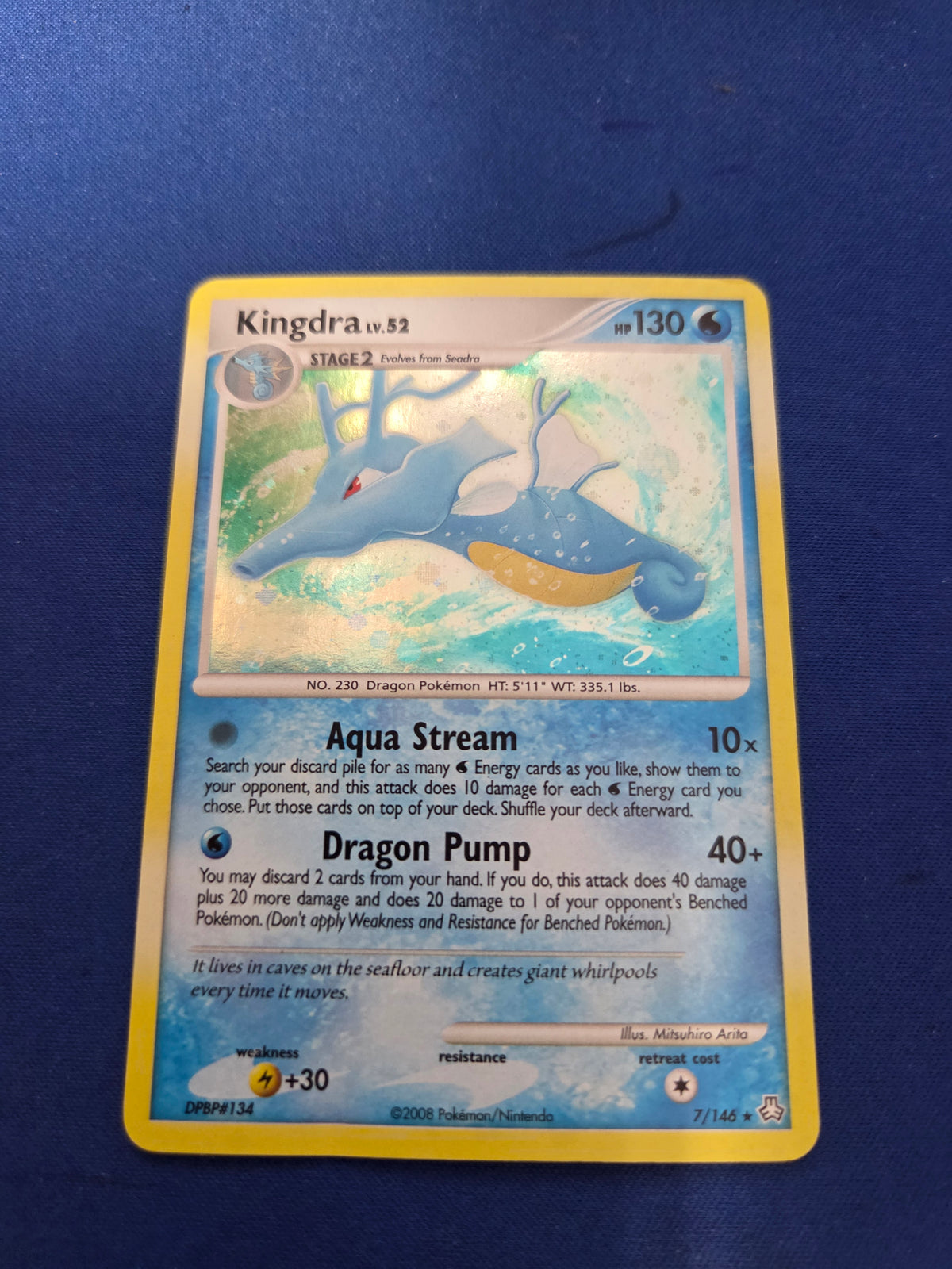 Heavily Played Kingdra (7)/146 Holo Rare Holofoil (Cabinet-HP)