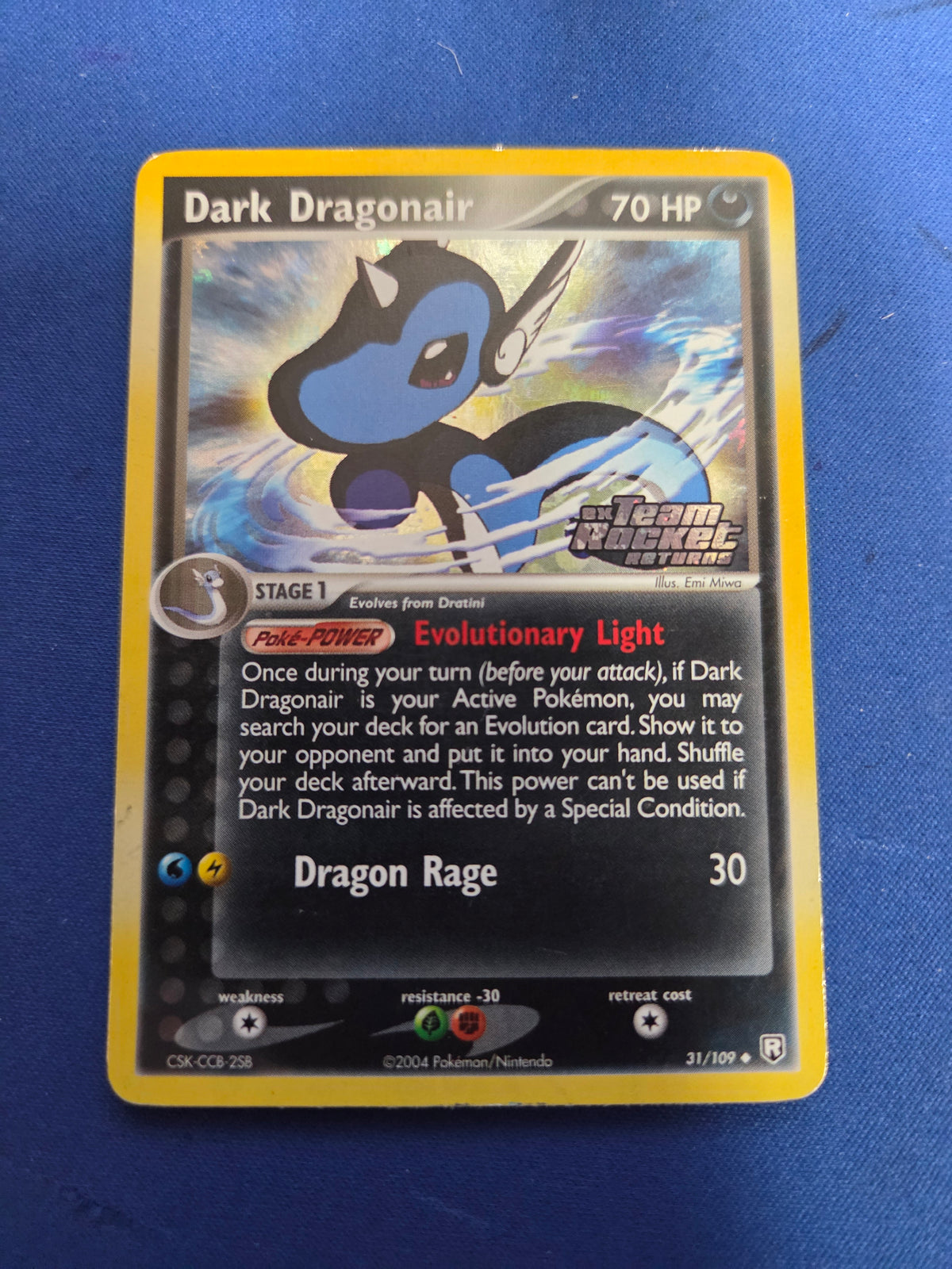 Lightly Played Dark Dragonair - 031/109 (31)/109 Uncommon Reverse Holofoil (Cabinet-LP)