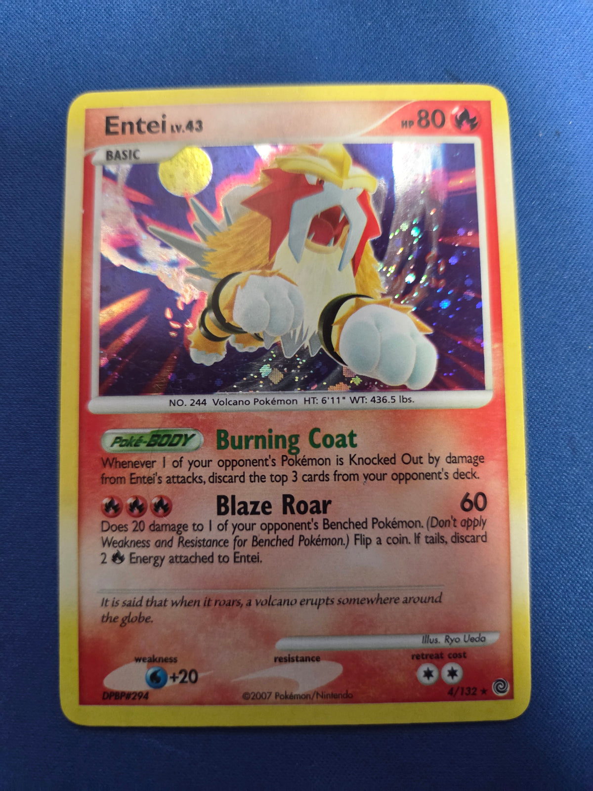 Lightly Played Entei (4)/132 Secret Wonders Holofoil (Cabinet-LP)