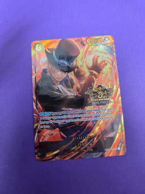 Sabo (Japanese Version 3rd Anniversary Set) (OP07-118) - One Piece Promotion Cards Foil (Cabinet-NM)