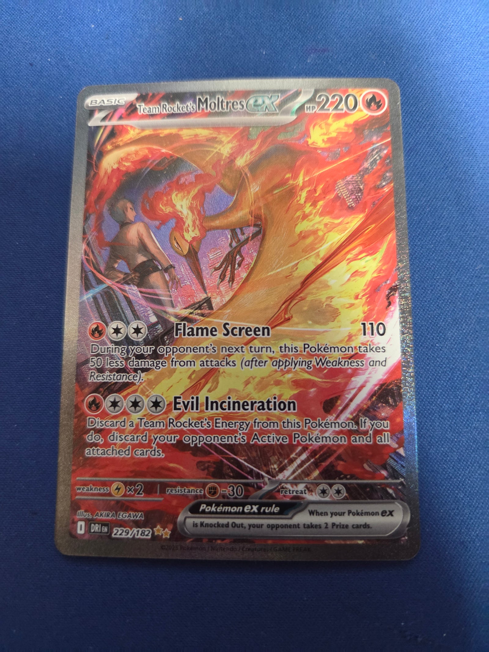 Team Rocket's Moltres ex #229 Destined Rivals SIR (Cabinet-NM)