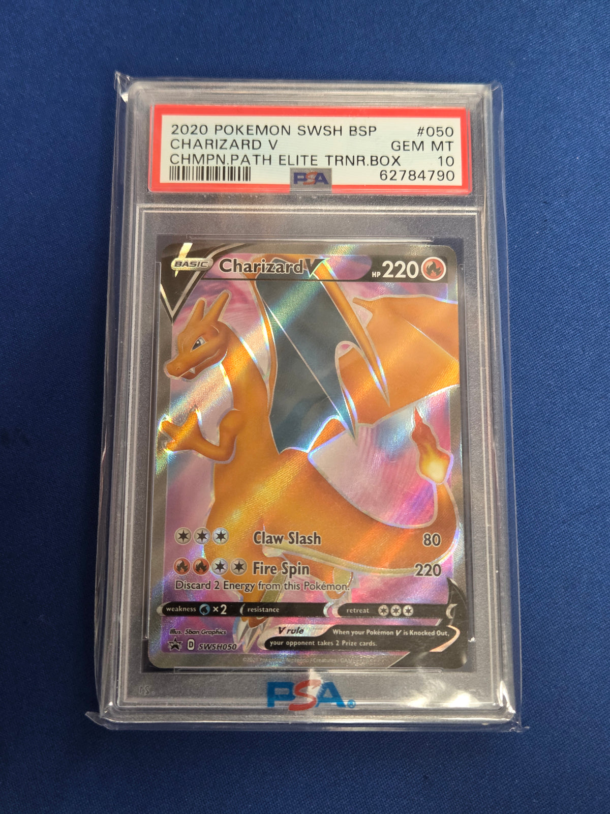 PSA 10 Charizard V - SWSH050/307 Promo Holofoil (Cabinet)