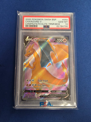 PSA 10 Charizard V - SWSH050/307 Promo Holofoil (Cabinet)