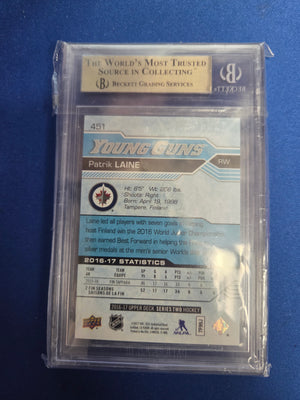 Beckett 9.5 Patrik Laine #451 Young Guns (cabinet)