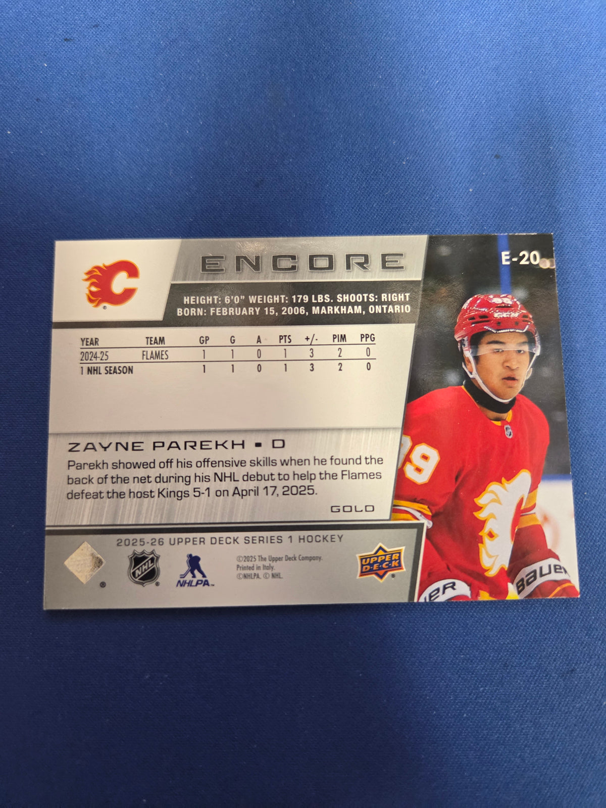 Zayne Parekh Encore #E-20 Encore 37/50 (Cabinet-NM)