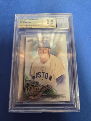 Beckett 9.5 Ted Williams #95 Jersey Fusion Game Used Jersey Patch