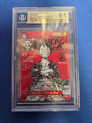 Beckett 9.5 Monkey D Luffy #st21-014 one piece 20th anniversary (Cabinet)