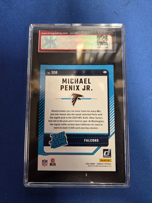 KSA 9 Micheal Penix Jr Donruss Rated Rookie #308