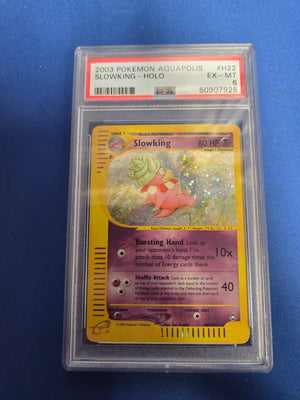 PSA 6 Slowking #h22 Aquapolis Holo (Cabinet)