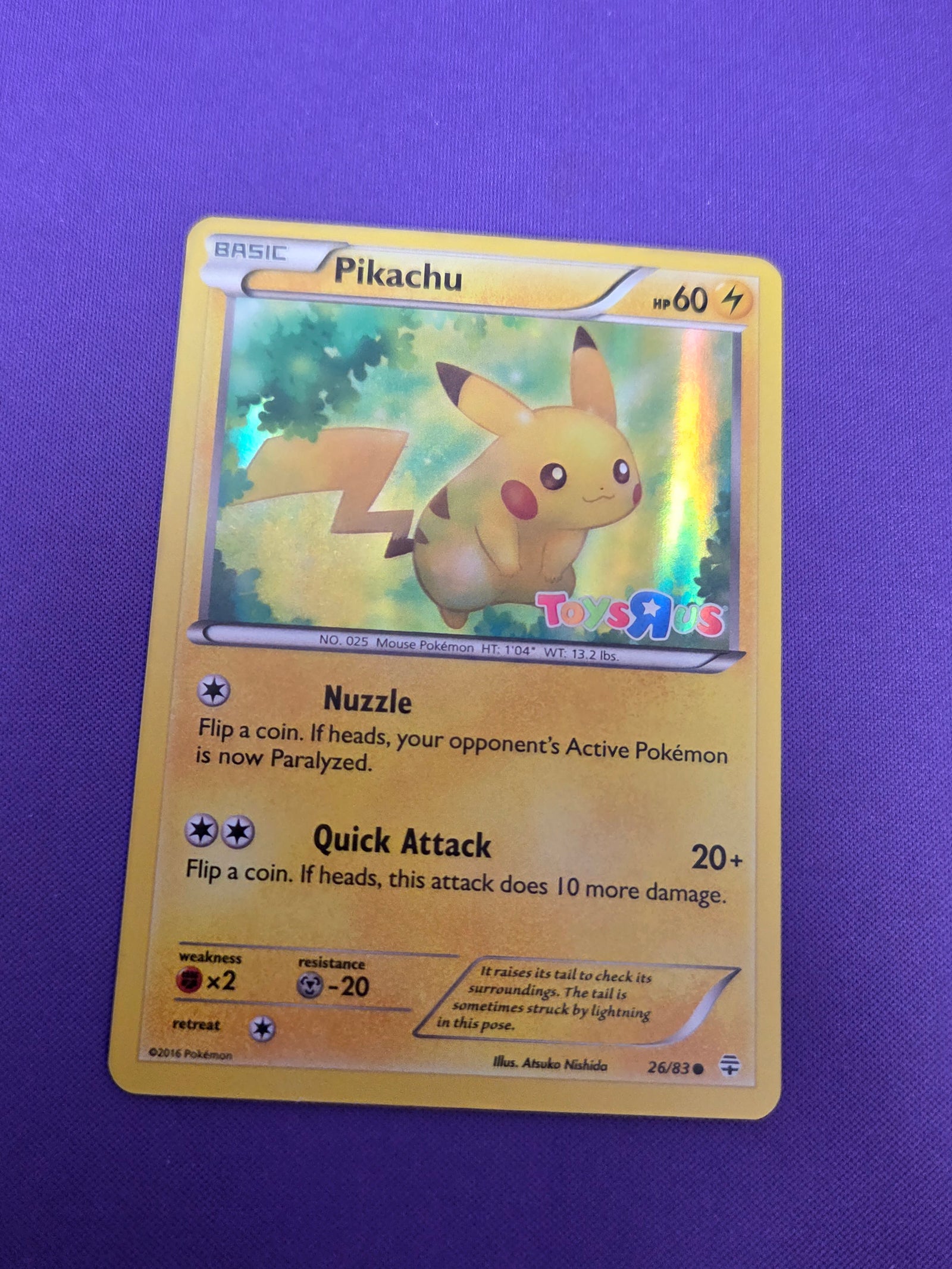 Pikachu - 26/83 (Toys R Us) (26) Promo Holofoil (Cabinet-NM)