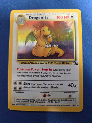 Heavily Played Dragonite (4)/62 Holo Rare Unlimited Holofoil (Cabinet-HP)