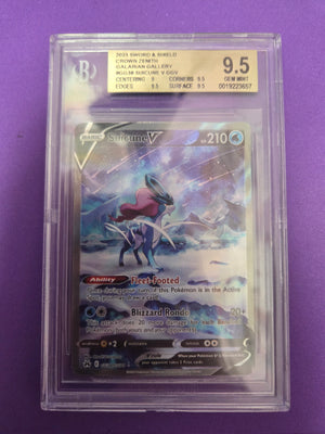 Beckett 9.5 Suicune V #gg38 Crown Zenith (Cabinet)