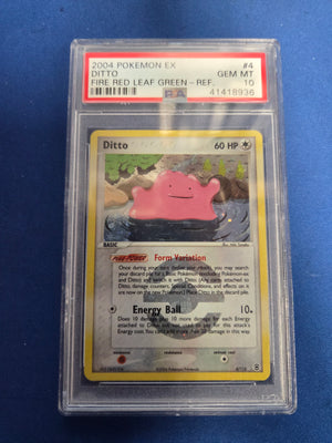 PSA 10 DITTO #4 REVERSE HOLO FIRE RED & LEAF GREEN (Cabinet)