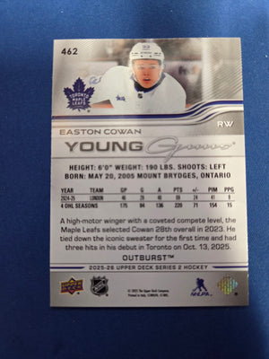 Easton Cowan Outburst Young Guns #462 (cabinet-NM)