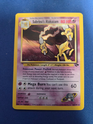 Moderately Played Sabrina's Alakazam (16)/132 Holo Rare Unlimited Holofoil (Cabinet-MP)