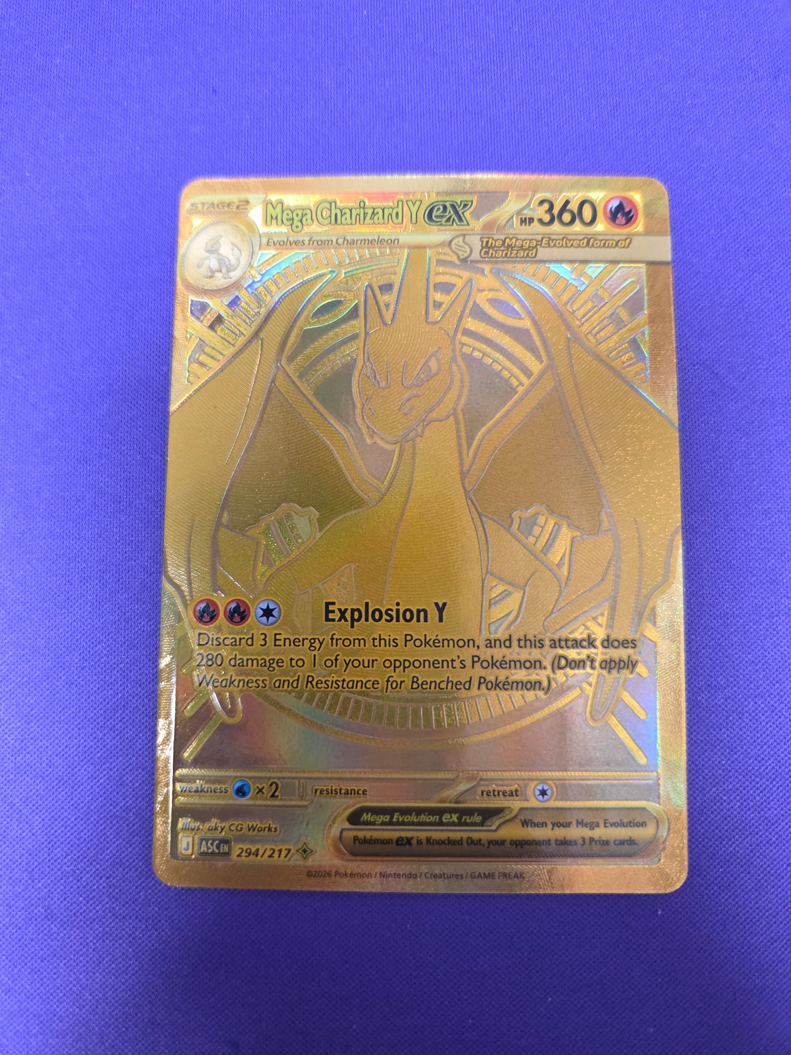 Mega Charizard Y ex - 294/217 Mega Hyper Rare Holofoil (Cabinet-NM)