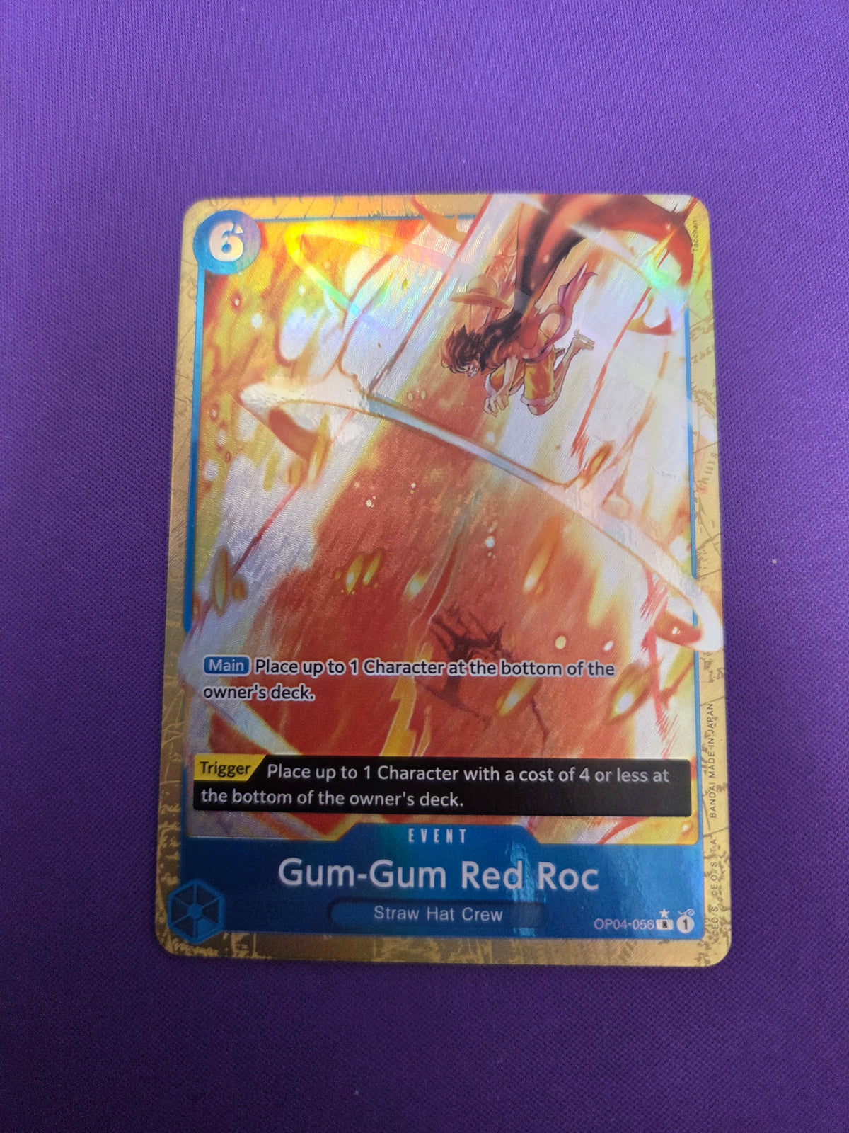 Gum-Gum Red Roc (Alternate Art) (OP04-056) - Premium Booster -The Best- Foil (Cabinet-NM)