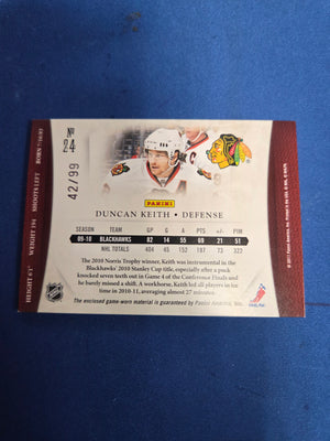 Duncan Keith Chicago Blackhawks #24 42/99 (Cabinet-NM)
