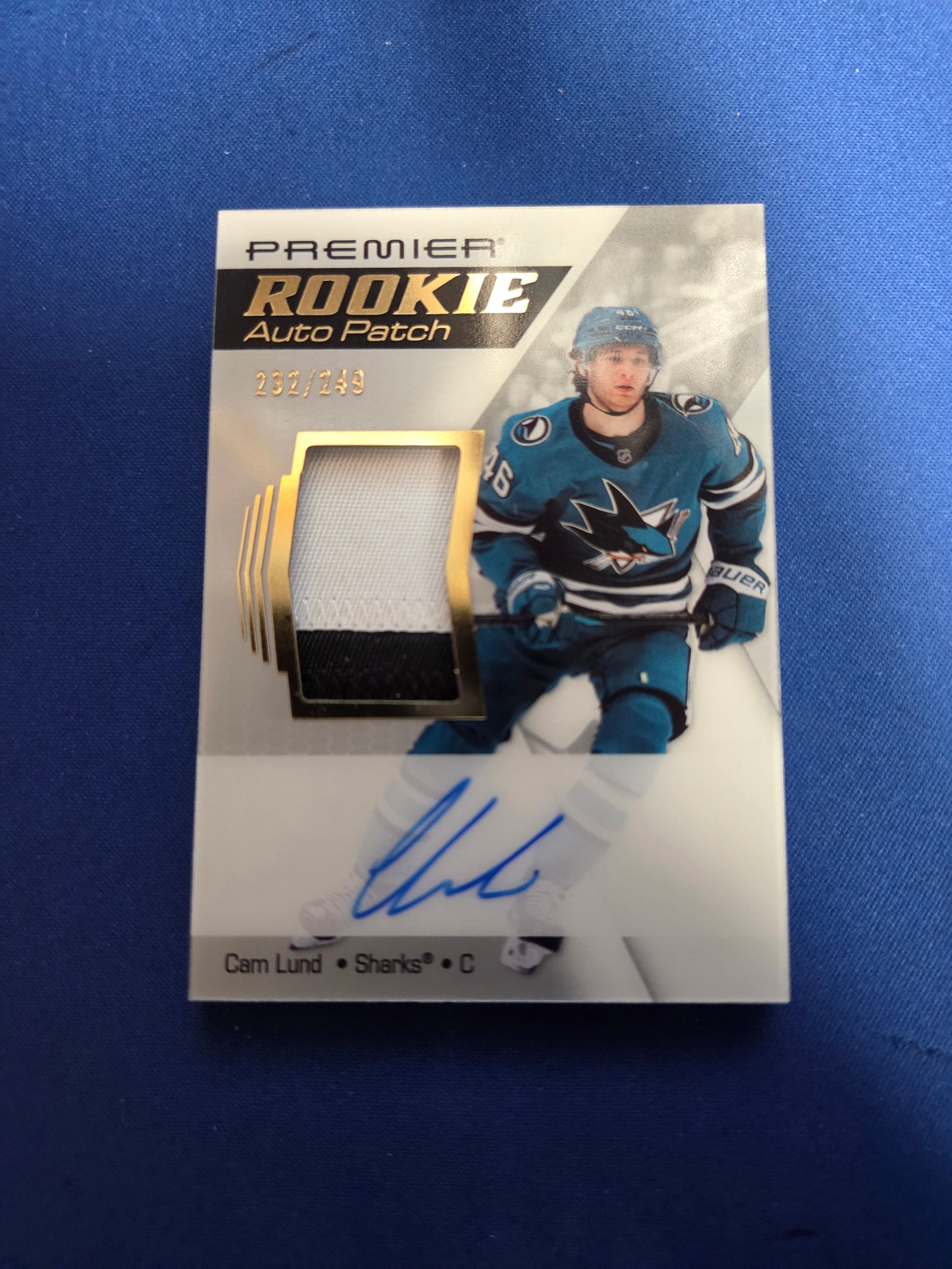 Cam Lund 232/249 #AR-CL Premier Rookie Auto Patch (Cabinet-NM)