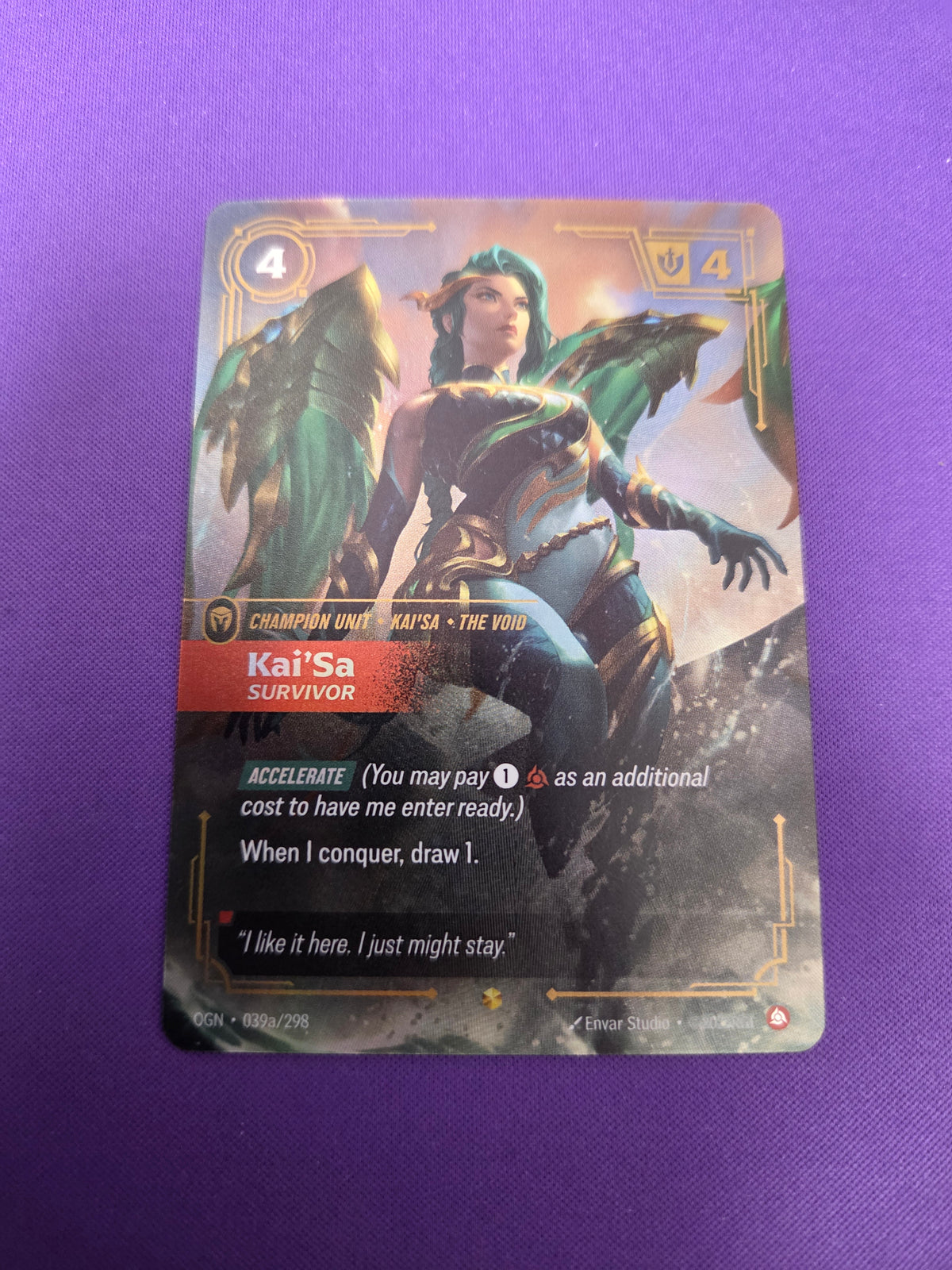 Kai'Sa - Survivor (Alternate Art) (039a/298) - Origins Foil (Cabinet-NM)