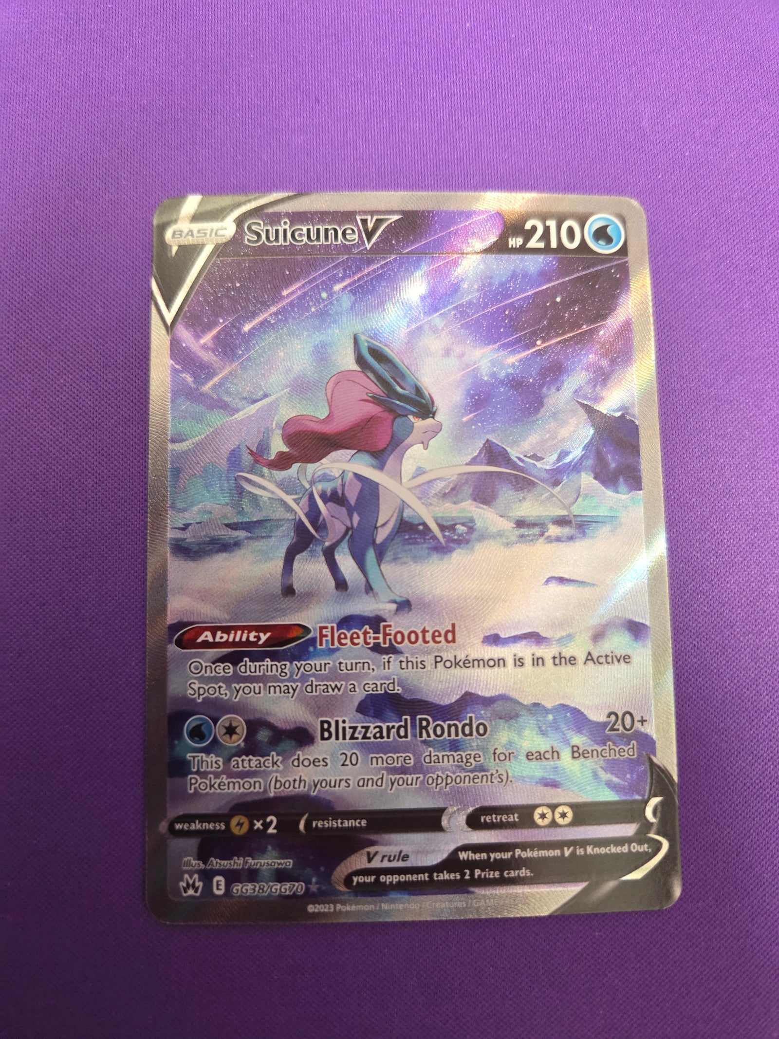 Suicune V (GG38)/70 Ultra Rare Holofoil (Cabinet-NM)