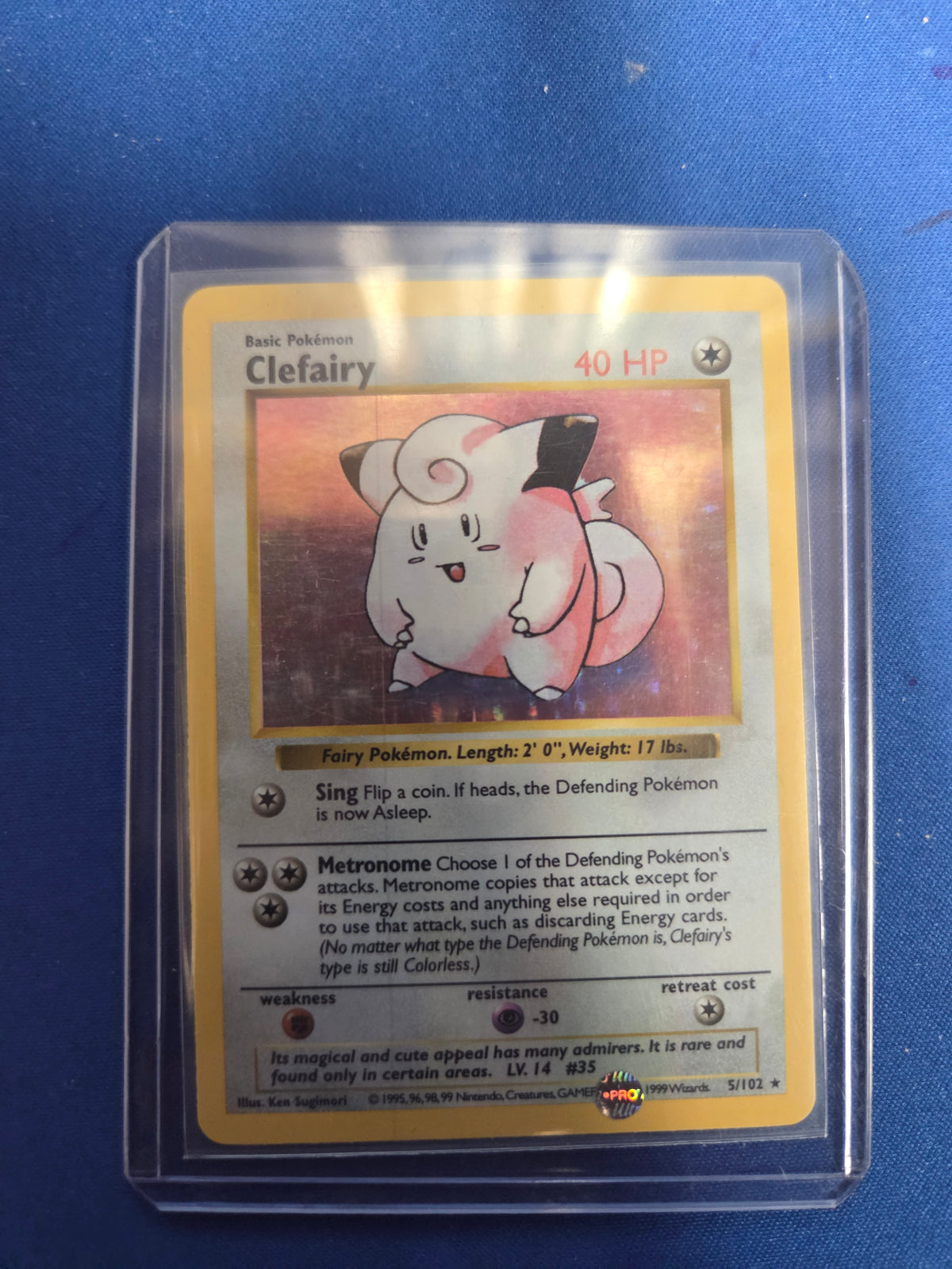 Clefairy (5) Shadowless Holofoil (Cabinet-NM)