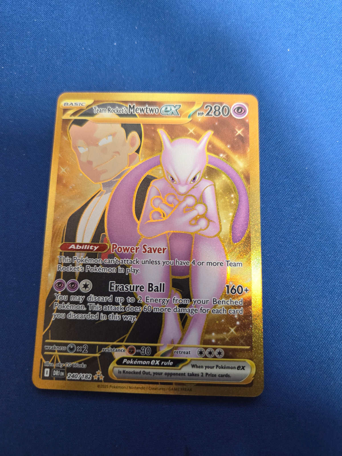 Team Rocket's Mewtwo ex - 240/182 (240) Hyper Rare Holofoil (Cabinet-NM)