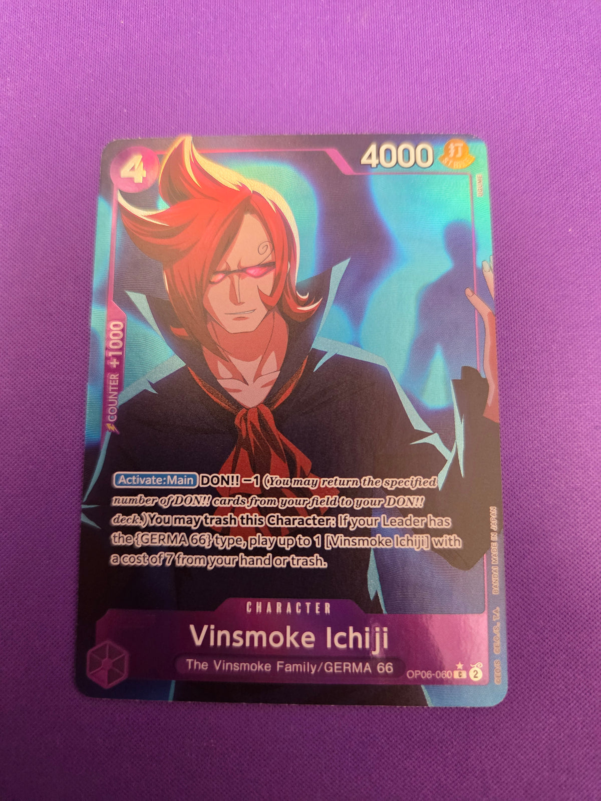 Vinsmoke Ichiji (Full Art) (OP06-060) - Premium Booster -The Best- Foil (Cabinet)