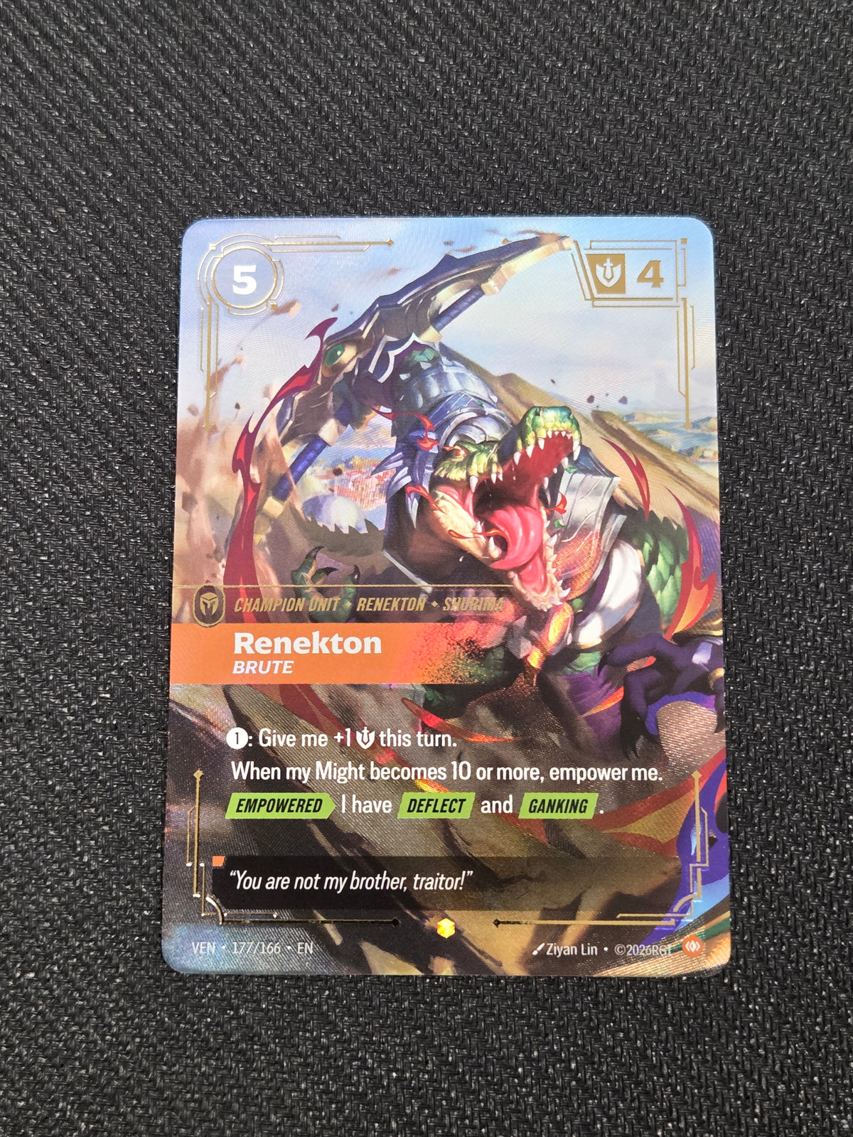 Renekton - Brute (Overnumbered) (177/166) - Vendetta Foil (Cabinet-NM)