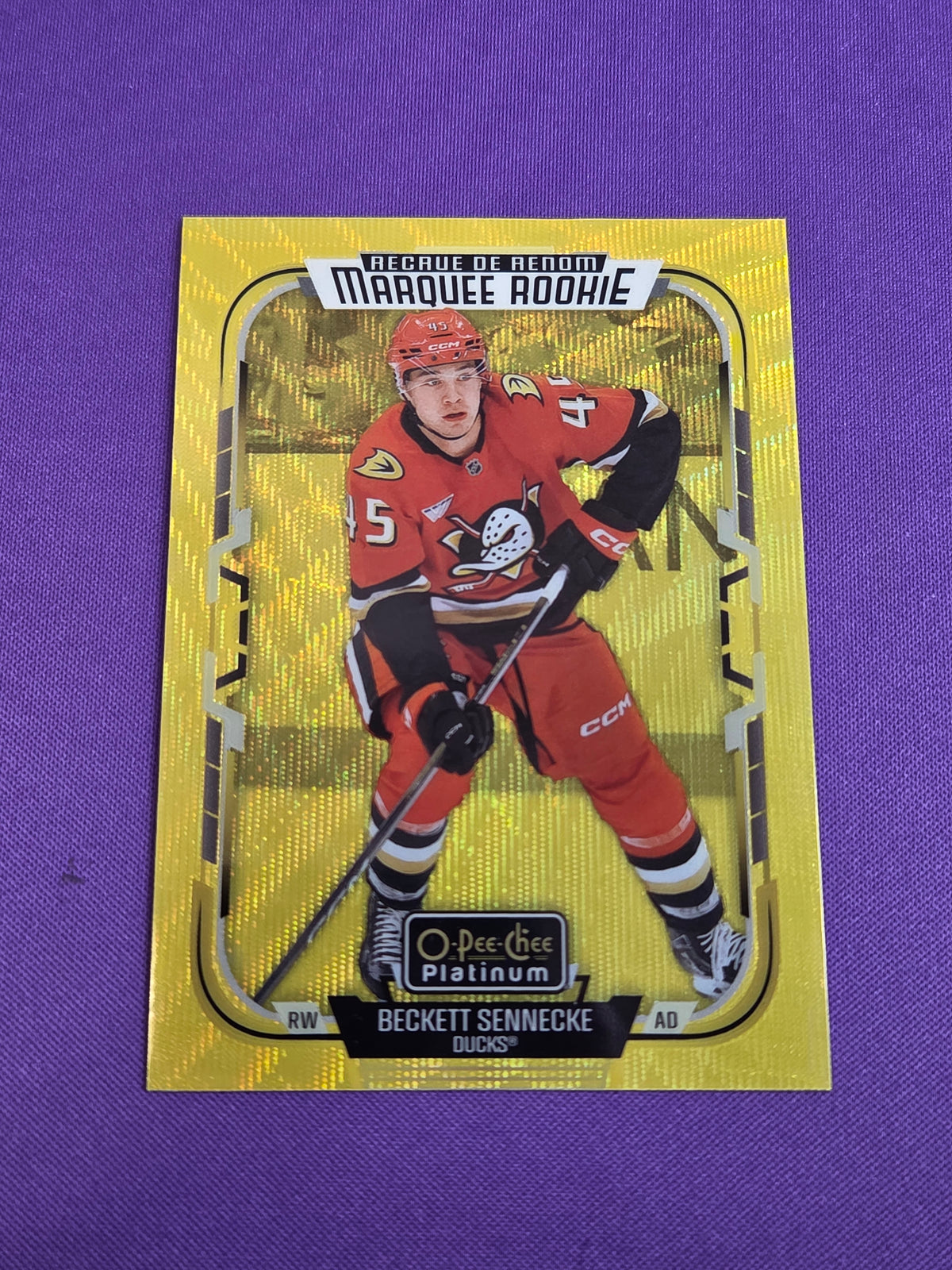 Beckett Sennecke [Neon Yellow Surge] #269 2025 O-Pee-Chee Platinum (Cabinet-NM)