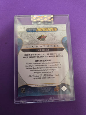 Liam Ohgren #CS-LO Clear Cut autograph (Cabinet)
