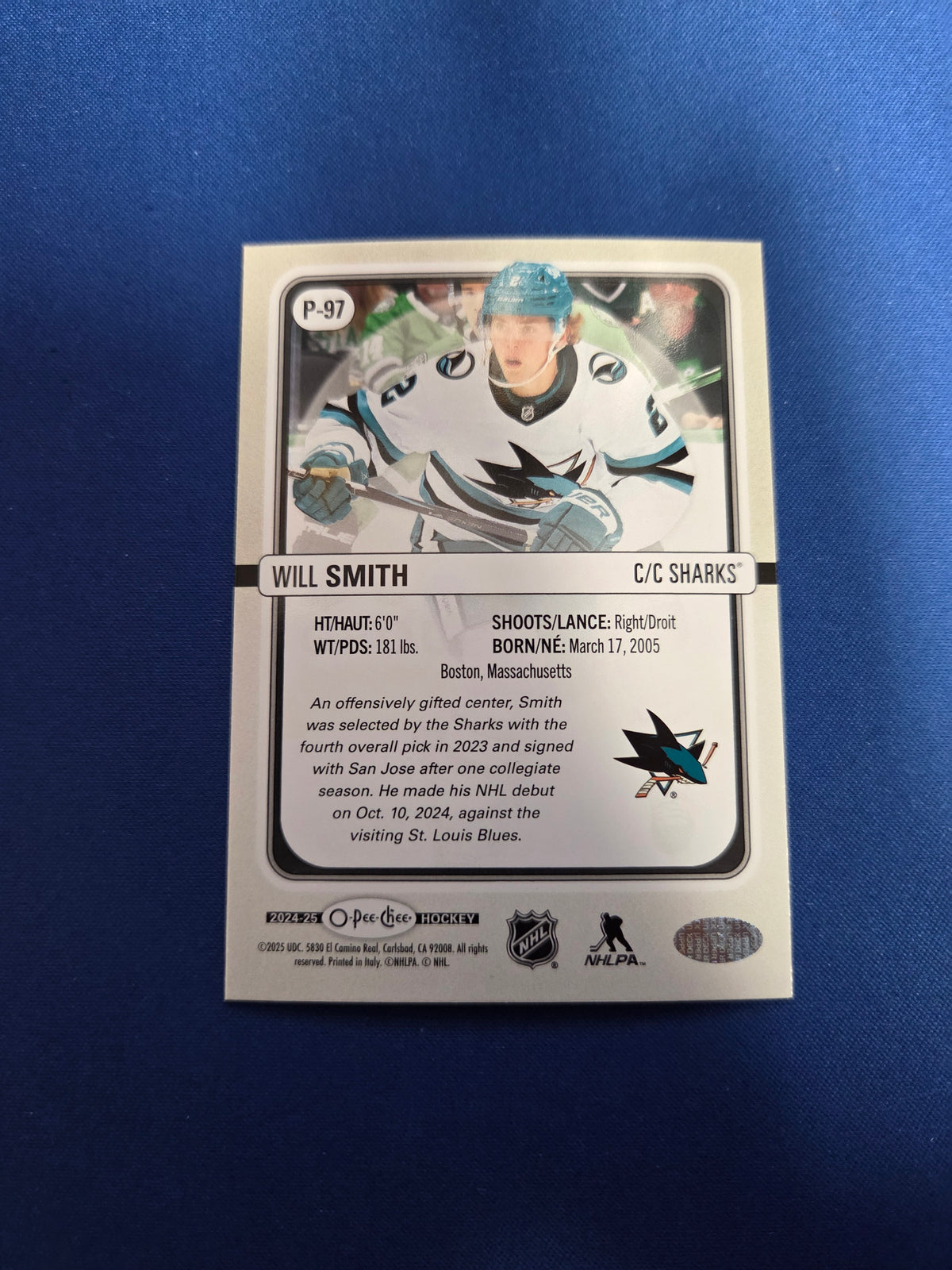 Will Smith 23/75 Rookie O-Pee-Chee Premier #P-97 (Cabinet-NM)
