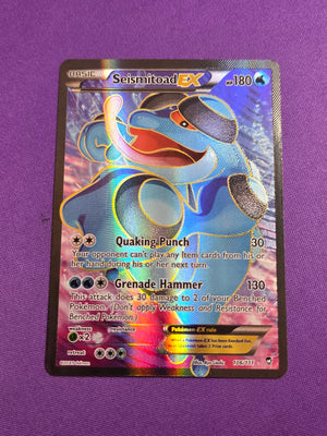 Lightly Played Seismitoad EX (106 Full Art)/111 Ultra Rare Holofoil (Cabinet)