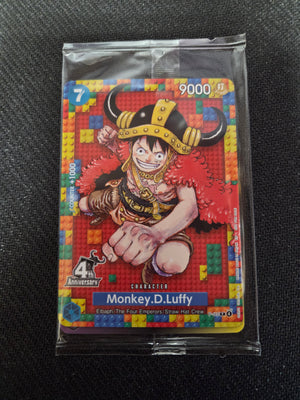 Monkey.D.Luffy (4th Anniversary) (P-110) - (Sealed) One Piece Promotion Cards (Cabinet-NM)