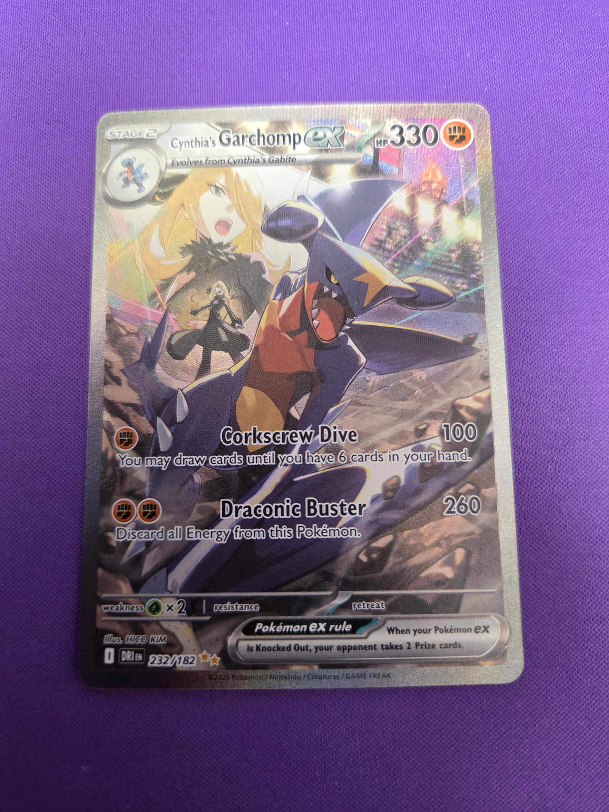 Cynthia's Garchomp ex - 232/182 Special Illustration Rare Holofoil (Cabinet-NM)