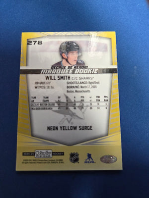 Will Smith marquee Rookie neon yellow surge#278 (cabinet-NM)