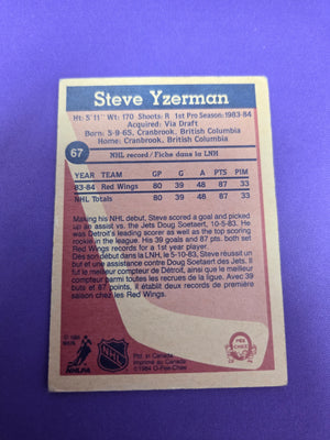Steve Yzerman #67 Rookie Card (Cabinet-LP)