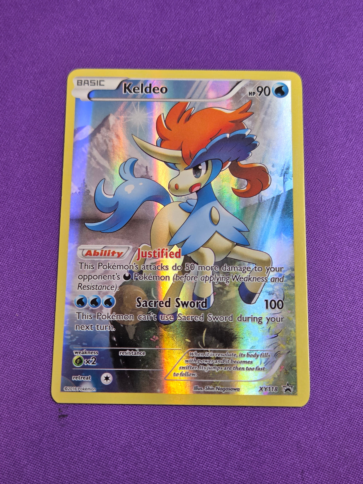 Lightly Played Keldeo - XY118/211 Promo Holofoil (Cabinet)