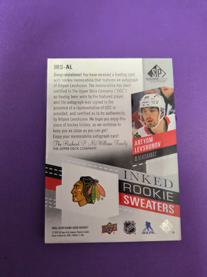 artyom levshunov inked rookie sweaters /99 Auto